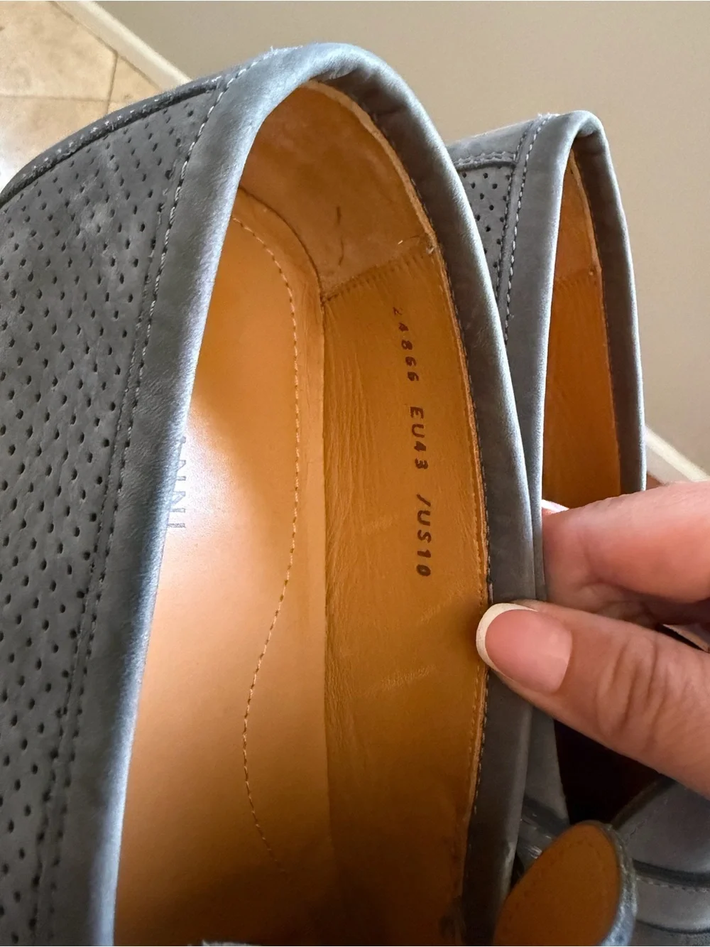 Magnanni Gray Suede Bit Loafers